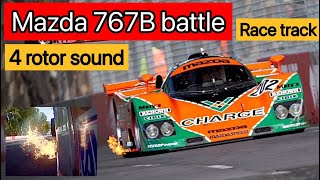 Racing The Mazda 767b With A 4rotor Engine In An Intense Battle Round 本戦でぶっちぎりの1位になった [upl. by Zenda]