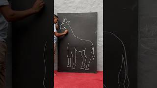 Easy giraffe drawing  artandcraft giraffe nareshfoujiart [upl. by Lleinnad]