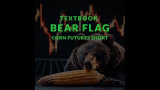 Textbook Bear Flag Short  Corn Futures [upl. by Lynnea]