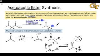 1110 Acetoacetic Ester Synthesis [upl. by Lounge346]