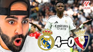 Real Madrid 40 Osasuna I VINI JR HATTRICK  MILITAO ACL INJURY AGAIN [upl. by Eirret]