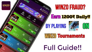 Winzo Free Fire Tournaments Tutorial  Winzo Free Fire Gameplay [upl. by Arodasi]