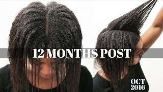 Transitioning To NATURAL HAIR 1 YEAR Post Relaxer Hair Update Oct 2016 [upl. by Rock58]