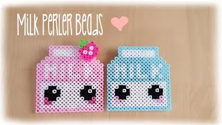 Kawaii Milk Perler Bead Crafting Tutorial [upl. by Nedry]