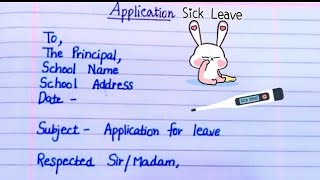 Sick leave application to principal l Write sick leave application to the principal 🤤 [upl. by Elin]