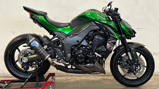 Kawasaki Z1000 2017 Exhaust sound Termignoni full system [upl. by Christan730]