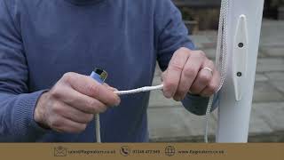 Reroping Your Flagpole  Internal amp External Halyards [upl. by Enived]