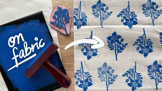 Speedball block printing kit  make your on pattern design on fabric [upl. by Anoyek]