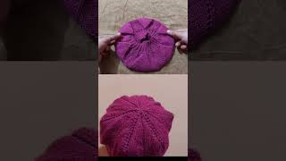 woolen cap design for girlladies capstylish woolen capnew cap designleaves knittingtopileaf [upl. by Jos]