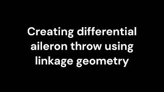 Creating Aileron Differential Using Linkage Geometry [upl. by Tigirb]