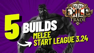 Path of Exile 324 5 Builds Melee Start League Necropolis 324 [upl. by Clementia65]