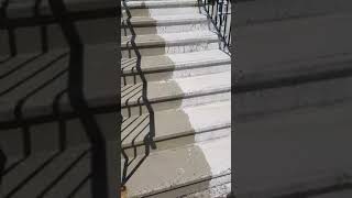 Water Repelling Off Stairs Sealed w SX5000 WB SilaneSiloxane Concrete Stone Brick Paver Sealer [upl. by Enelegna]