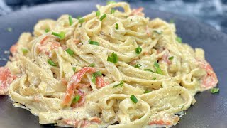 TELLEMENT CRÉMEUX 🤤 Recette facile de Carbonara au saumon [upl. by Lleira]