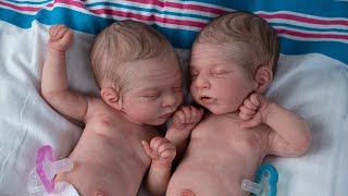 TWINS Preemie Silicone Reborn Babies Kairi and Kian [upl. by Sletten]