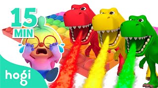 👍🏻Best 5 Learn Colors with Hogi｜Pop It Dinosaurs Cooking Race Eggs Slide｜Pinkfong Hogi [upl. by Wolsniw]