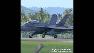 Malaysian FA18D Hornet fighter jet  LIMA 2023 planespotting airshow aerobatics fighterjet [upl. by Allemap325]