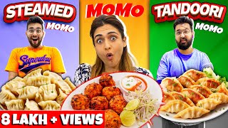 😋🥟 Eating The BEST MOMOs For 24 Hours Challenge 🥟😋 [upl. by Hpeseoj]