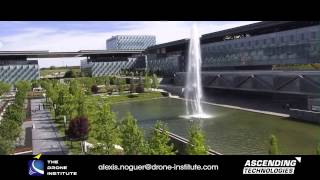 UAV  Drone demo flight – Telephonica headquarter in Madrid Spain [upl. by Atilegna]