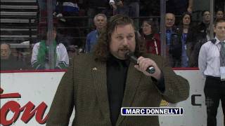 Canucks Vs Leafs  Canadian Anthem by Mark Donnelly  102409  HD [upl. by Nyliram]