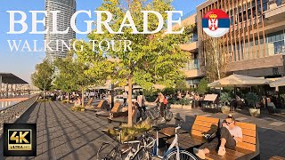 BELGRADE WALKING TOUR 4K STREET SOUND [upl. by Ahcatan]