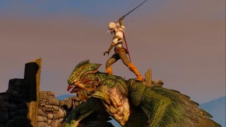 Witcher 3 Wild Hunt basilisk Boss fight [upl. by Diley]