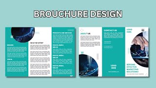 brochure design ideas  trifold business brochure design [upl. by Anelec]