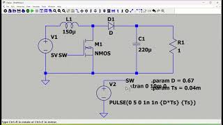 027 Boost Converter simulation in LTSpice [upl. by Georas]