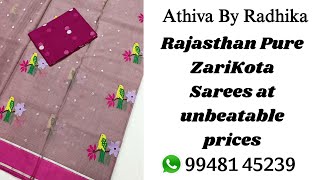 Rajasthan Pure ZariKota Sarees at unbeatable prices purezarikota zarikotasarees zarikota sarees [upl. by Aileduab]