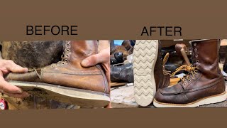 Red Wing 877 Moc toe total makeoverStep by step process From almost trash to almost new [upl. by Bel]