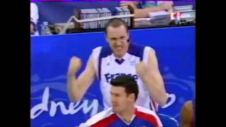 Olympic Games 2000  USA vs France  Antoine Rigaudeau for three [upl. by Francklyn475]