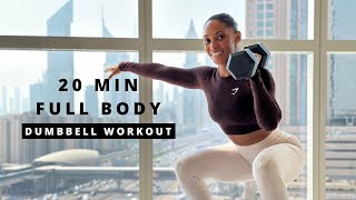 20min FULL BODY DUMBBELL Workout Routine  Build Muscle amp Strength [upl. by Ycniuqed]