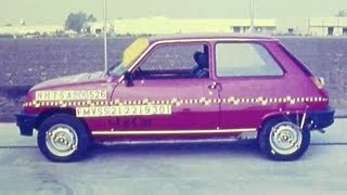 1980 Renault 5 R5Le Car Frontal Crash Test by NHTSA  CrashNet1 [upl. by Charlot]