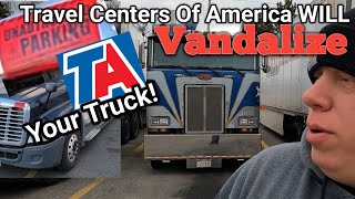 Parking Paradox At Connecticut TA Truck Stop Trucks Vandalized [upl. by Adria]