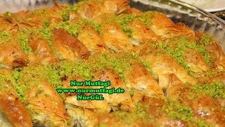 ŞÖBIYET BAKLAVA tarifi  ev yapimi elde açma söbiyet baklavasi nasil yapilir [upl. by Patterson]