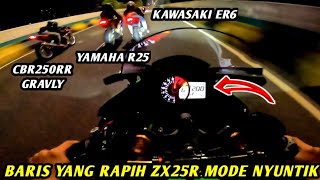 ZX25R BAYU AGUNG vs CBR250RR GRAVY vs KAWASAKI ER6 vs R25‼️LIGA PARA DEWA 250cc [upl. by Naasah830]