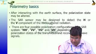 SAR Polarimetry by Shri Ashish Joshi [upl. by Jorry]