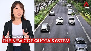 CNA Explains Singapores new COE quota system [upl. by Tobey697]