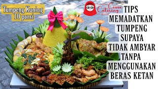 TIPS MENCETAK NASI TUMPENG SUPAYA TIDAK AMBYAR  CARA MENGHIAS TUMPENG KUNING [upl. by Yeliab]