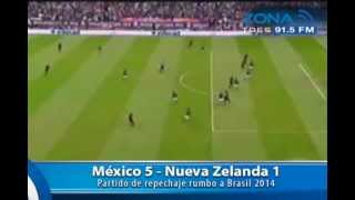 México 5 vs Nueva Zelanda 1 Repechaje Rumbo a Brasil 2014 [upl. by Ramgad178]