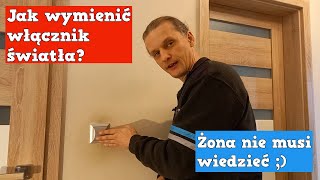 Jak wymienić włącznik światła Jak założyć włącznik lampy FACHOWIEC TV [upl. by Ardnosal271]