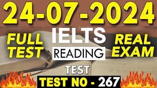 IELTS Reading Test 2024 with Answers  24072024  Test No  267 [upl. by Ina797]