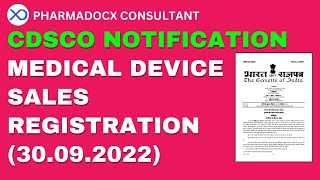 How to take Sales License for Medical Devices  CDSCO Notification  Pharmadocx Consultant [upl. by Adiol]