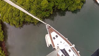 Tying Sailboat in Mangrove for a Hurricane [upl. by Cutcheon]