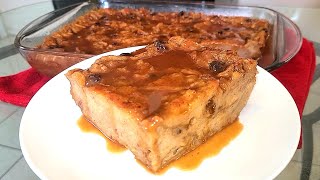 New Orleans Bread Pudding with Caramel Rum sauce [upl. by Akemhs]