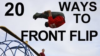 20 WAYS TO FRONT FLIP [upl. by Scrivings122]