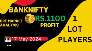 How to do preopen market analysis 17May2024 stockmarket banknifty share shorts [upl. by Namrak]