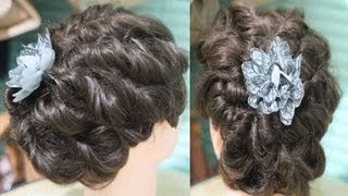 No Heat Easy Messy Twisted Updo for Prom Wedding Special occasion Hair Tutorial [upl. by Center]