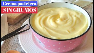 CREMA PASTELERA FACIL y SIN GRUMOS para rellenar tartas [upl. by Meredeth]