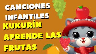 El gato Kukurín  Aprende los colores de las frutas  Canciones infantiles babyshark forkids cat [upl. by Ankney633]