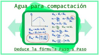 Agua para compactar el suelo  Deducción de la fórmula [upl. by Sihunn66]